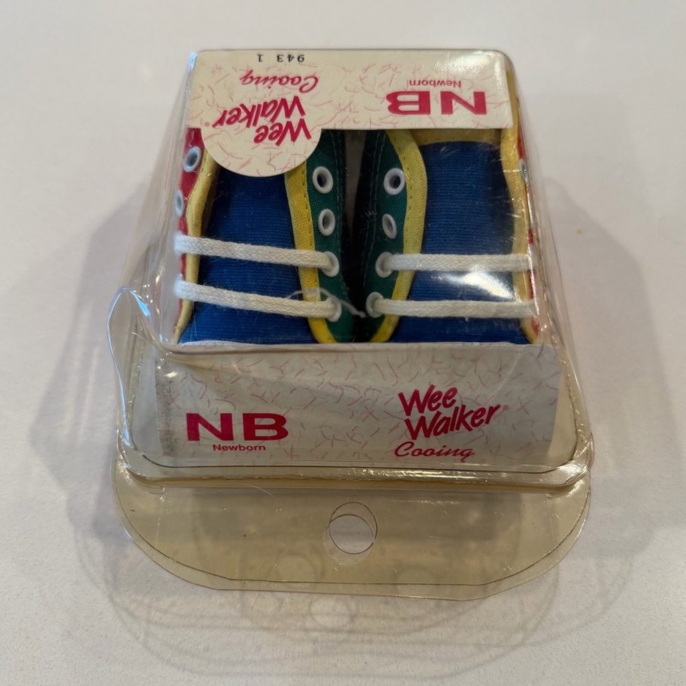 Vintage Wee Walker Newborn Baby Shoes NEW Size Newborn - Picture 4 of 5